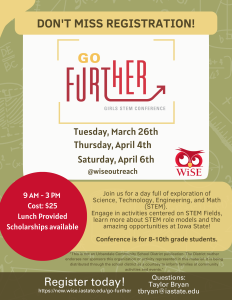 Iowa State WiSE Go Further Flyer