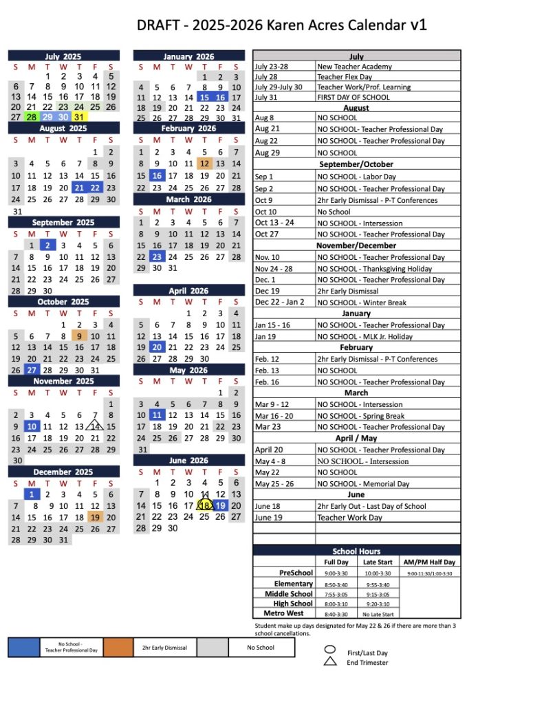 2025 2026 Traditional Calendar TEMPLATE v1 Karen Acres 2025 2026