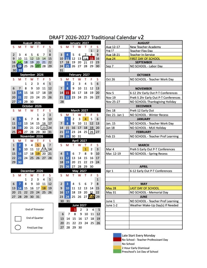 2025 2026 Traditional Calendar TEMPLATE v2. LS Traditional 2026 2027